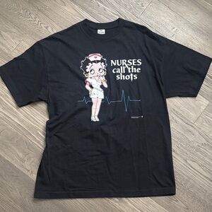ALStyle |VTG 2009 Betty Boop Black Graphic T-Shirt Nurses Call the Shots Size XL